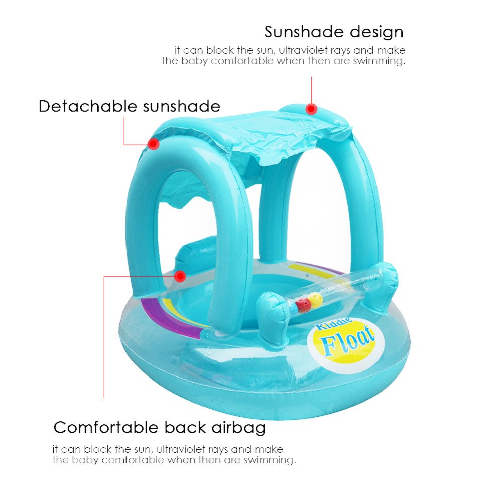 Adjustable Sunshade Inflatable Baby Swimming Ring Safe Pvc Infant Float Boat Fun Water Pool Toy For Kids - 7 Adjustable Sunshade Inflatable Baby Swimming Ring Safe Pvc Infant Float Boat Fun Water Pool Toy For Kids - 7