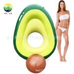 Green Environmentally Friendly Inflatable Avocado Adult Swimming Tube Ball Extra-large Fruit - 2