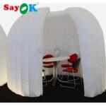 Sayok 2 5m 8 2ft Diameter Inflatable Wall With Light Attractive Portable White Dome For Business Promotion - 2