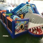 School Party Use Inflatable Fun City Park Bouncy Castle Jumping House Ocean World Sea Shark Combo Bouncer - 3