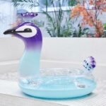 Sequins Peacock Inflatable Swimming Ring Water Circle Lovely Pool - 5