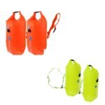 Set 2 Pvc Safety Inflatable Floating Dry Storage Bag Float & Belt For Open Water Swimming Kayak Sup Diving - 2