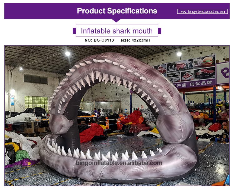 Shark Inflatable Toy Giant Mouth Model Ocean Themed Durable Pool Float For Kids And Adults - 1 Shark Inflatable Toy Giant Mouth Model Ocean Themed Durable Pool Float For Kids And Adults - 1
