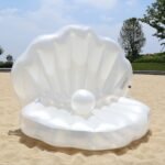 Shell Pearl Children Adult Inflatable Chair Up Chairs Ride-on Toddler Toys Beach Party Portable Folding Picnic
