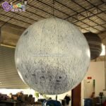 Solar System 3m Inflatable Moon Replica Hanging Light Decor For Planetarium - 3