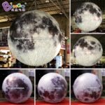 Solar System 3m Inflatable Moon Replica Hanging Light Decor For Planetarium - 6