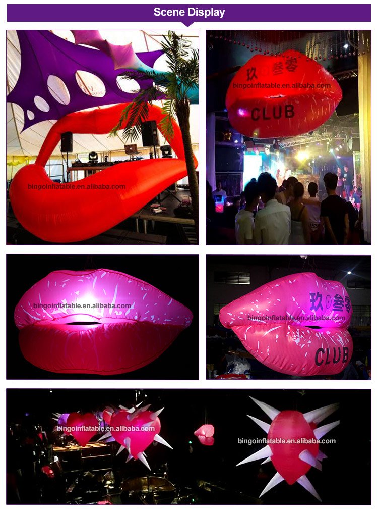 Deluxe 12m Inflatable Red Lips Light Model Air Blow Inkjet Perfect For Valentines Day Wedding Party Decoration Toys - 1 Deluxe 12m Inflatable Red Lips Light Model Air Blow Inkjet Perfect For Valentines Day Wedding Party Decoration Toys - 1