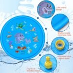 Splash Pad Sprinkle Play Mat For Kids Fun Summer Outdoor Party Water Toy Extra Large Sprinkler Pool - 3