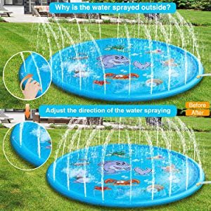 Extra Large Kids Splash Pad Fun Outdoor Water Sprinkler Pool Summer Party Play Mat Toy - 2 Extra Large Kids Splash Pad Fun Outdoor Water Sprinkler Pool Summer Party Play Mat Toy - 2