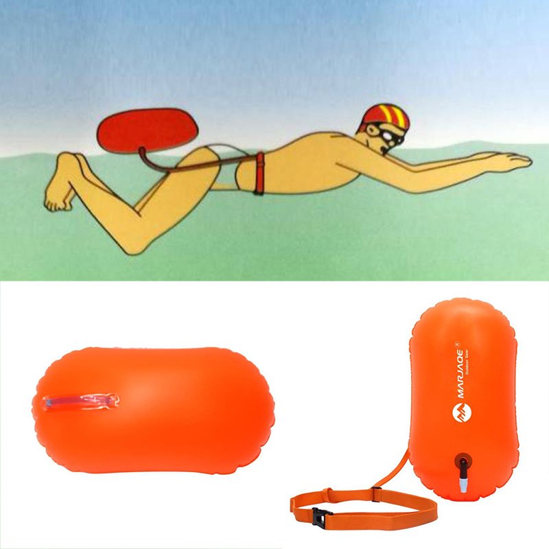 Inflatable Swim Buoy Open Water Safety Tow Float Airbag For Pool And Ocean Swimming Sports Safety Equipment - 1 Inflatable Swim Buoy Open Water Safety Tow Float Airbag For Pool And Ocean Swimming Sports Safety Equipment - 1