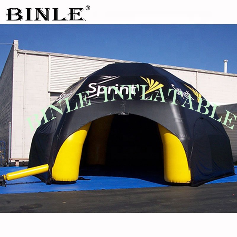 Extra Large Inflatable Spider Dome Tent Black Fullcovered Air Structure Outdoor Trade Show Garage With Removable Wall - 2 Extra Large Inflatable Spider Dome Tent Black Fullcovered Air Structure Outdoor Trade Show Garage With Removable Wall - 2