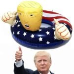 Summer Inflatable Trump Circle Water Bed Swimming Ring Thickened Oversized Pool Party Rings Float - 3