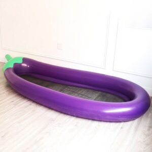 Summer Swimming Pool Floating Inflatable Big Eggplant Leisure Water Row Adult Comfortable - 2