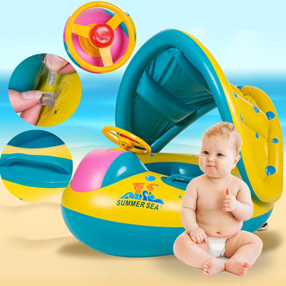 Inflatable Baby Swim Float Ring Summer Beach Pool Water Sport Toy Kids Safety Seat Boat - 1 Inflatable Baby Swim Float Ring Summer Beach Pool Water Sport Toy Kids Safety Seat Boat - 1