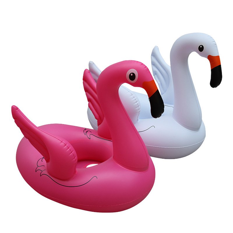Infant Toddler Safety Seat Boat Flamingo Pool Float Kids Summer Inflatable Swimming Ring Water Fun Toys - 5