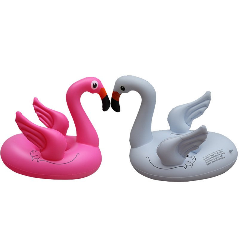 Infant Toddler Safety Seat Boat Flamingo Pool Float Kids Summer Inflatable Swimming Ring Water Fun Toys - 1