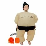 Sumo Wrestler Costume Inflatable Suit Blow Up Outfit Cosplay Halloween Carnival Party Dress For Girls Boys Man Woman - 6
