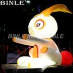 Super Led Lighting Giant Inflatable Easter Bunny Cute Rabbit For Parade Decoration - 2