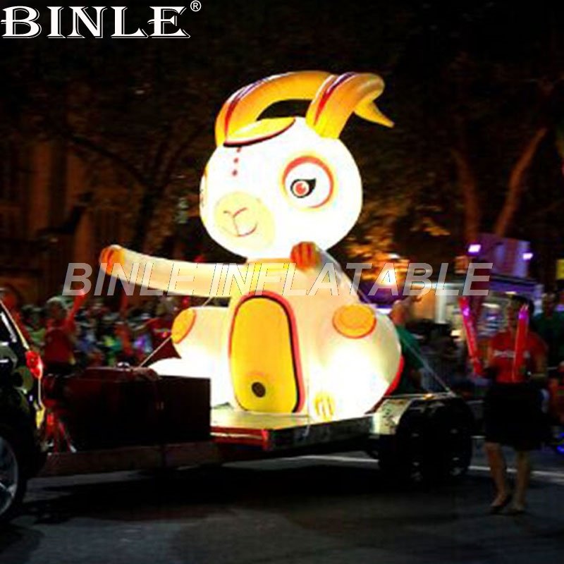Giant Led Illuminated Inflatable Easter Bunny Rabbit Perfect For Parade Festive Decorations - 1