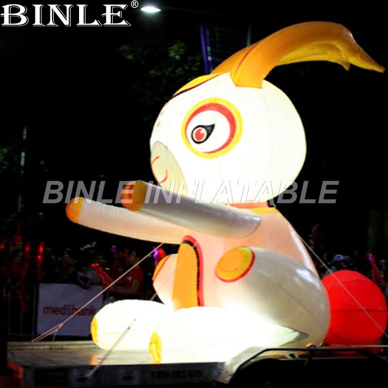 Giant Led Illuminated Inflatable Easter Bunny Rabbit Perfect For Parade Festive Decorations - 2