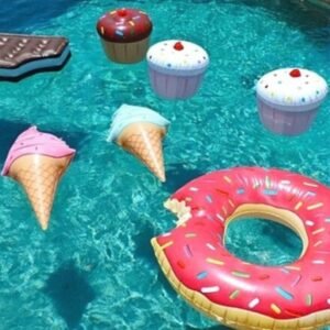 Swim Ring Water Pool Fun Float Toys Inflatable Birthday Ice Cream Children Game Toy Party Decorations Ya88