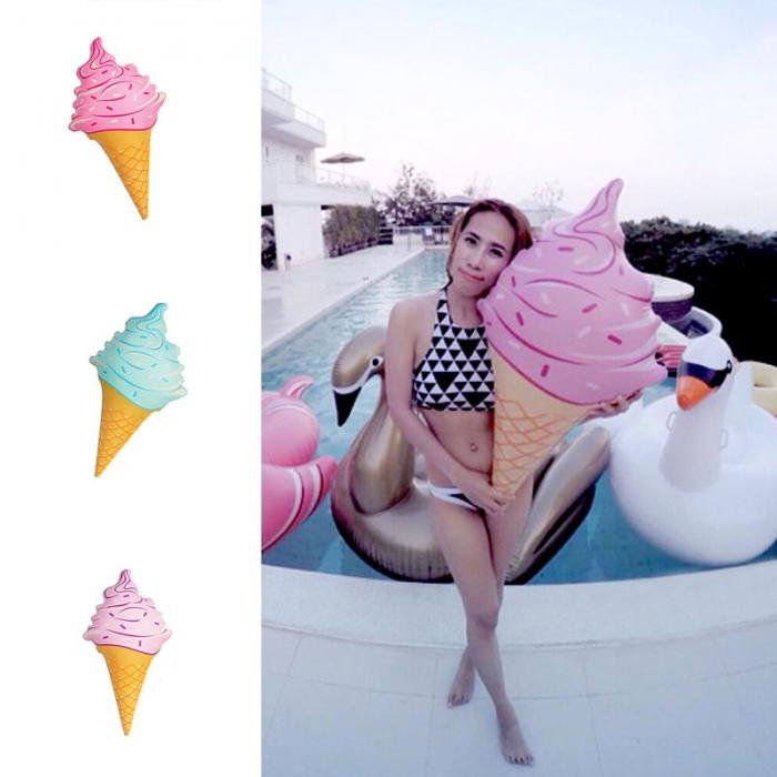 Inflatable Ice Cream Swim Ring Kids Pool Float Toy Water Fun Game Birthday Party Decorations - 1