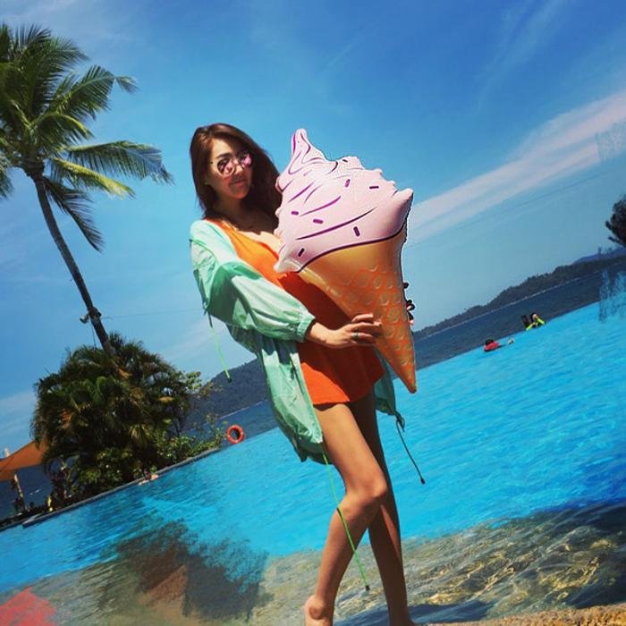 Inflatable Ice Cream Swim Ring Kids Pool Float Toy Water Fun Game Birthday Party Decorations - 2