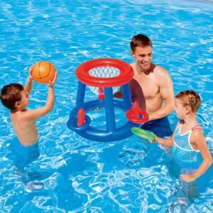 Swimming Pool Water Basketball Hoop Float Inflatable Ring Play Game Toys Outdoor Sport Toy Floating For Children Gift - 2