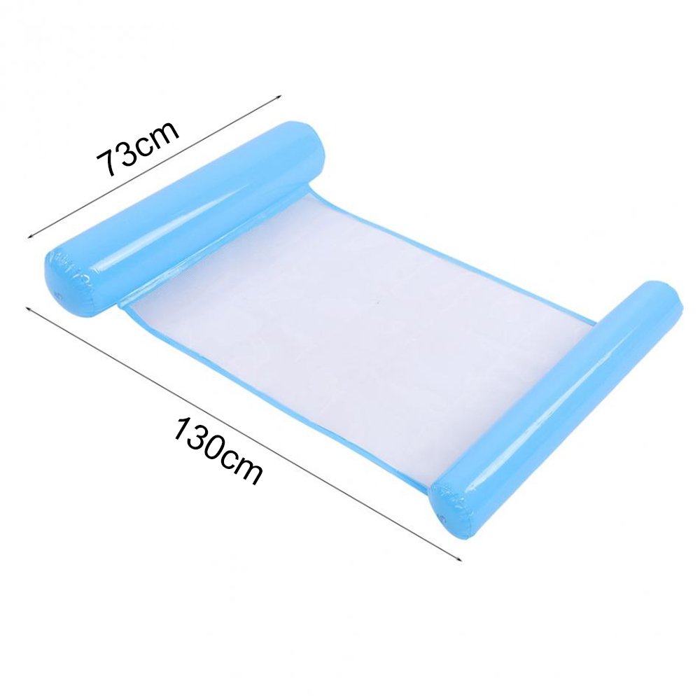 Floating Inflatable Hammock 130x73cm Luxury Swim Ring Water Lounger For Pool Beach Relaxation - 8