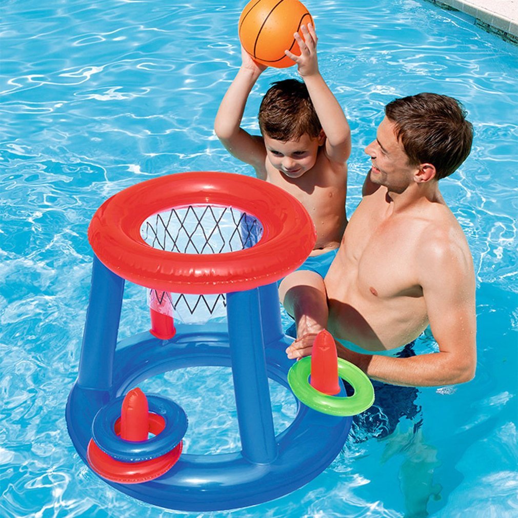 Inflatable Floating Basketball Hoop Outdoor Water Sport Game Toy Fun Swimming Pool Activity For Children Perfect Gift Idea - 2
