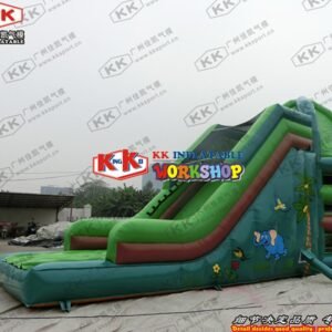The Child Fun City Inflatable Dry Slide Jump Bed Combination - 2