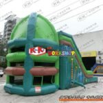 The Child Fun City Inflatable Dry Slide Jump Bed Combination - 6