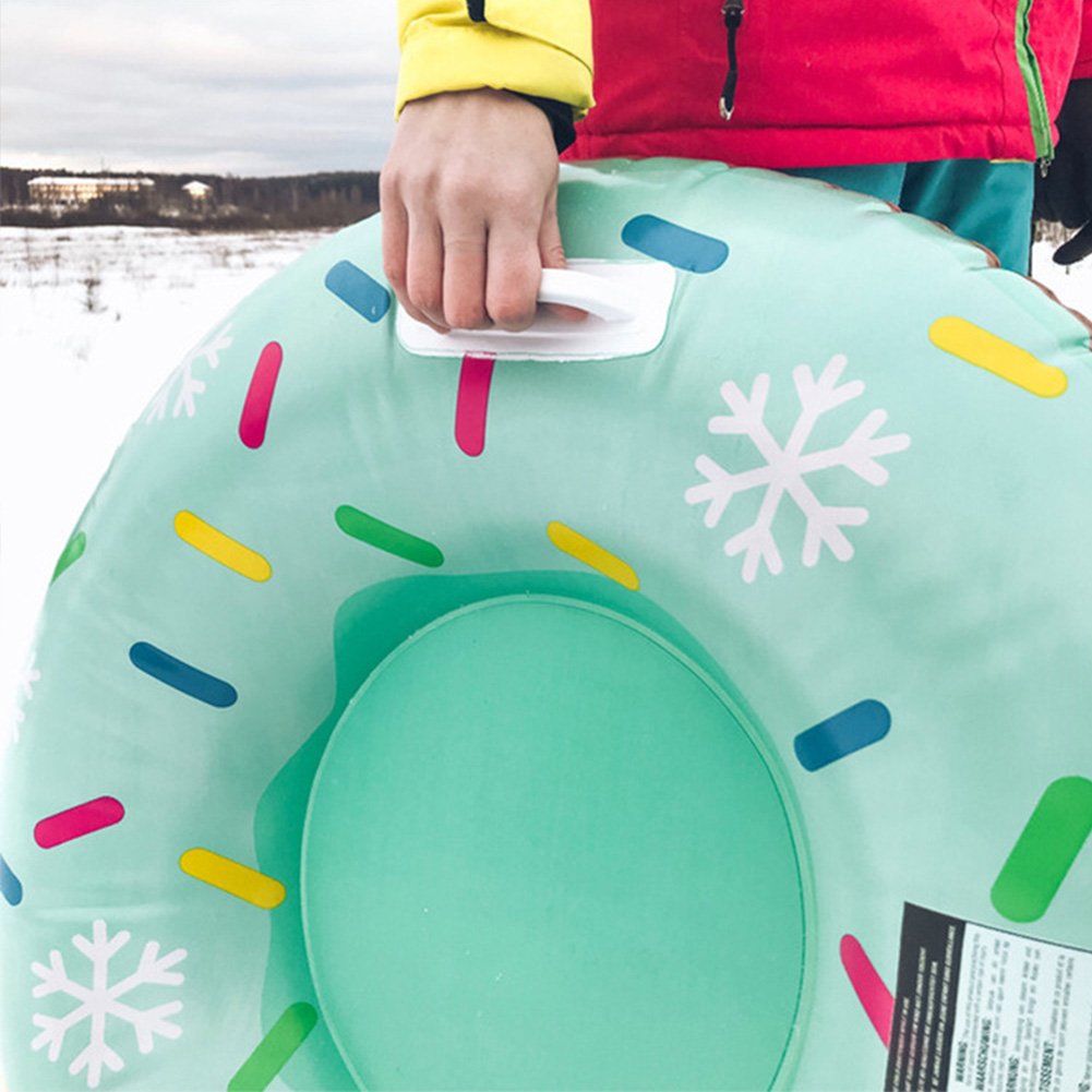 Durable Lightweight Inflatable Sled Snow Tube Thickened Wearresistant Flexible Donut Shape For Kids Adults Outdoor Winter Sport Activity - 10 Durable Lightweight Inflatable Sled Snow Tube Thickened Wearresistant Flexible Donut Shape For Kids Adults Outdoor Winter Sport Activity - 10