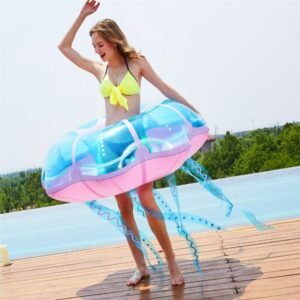 Transparent Jellyfish Summer Inflatable Swimming Pool Raft Float Chair Mattress Rafts Holiday Party Water Fun Toy