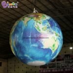 Unique 2m High Inflatable Hanging Earth Balloon Air Characteristic Globe Planet Ball For Education Decorative Toy - 3