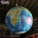 Unique 2m High Inflatable Hanging Earth Balloon Air Characteristic Globe Planet Ball For Education Decorative Toy - 2