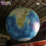 Unique 2m High Inflatable Hanging Earth Balloon Air Characteristic Globe Planet Ball For Education Decorative Toy - 4
