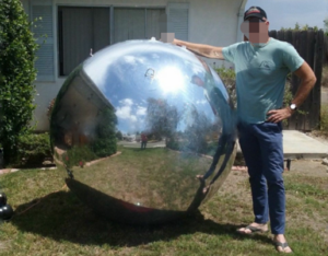 Giant 12m Pvc Inflatable Mirror Ball For Commercial Advertising