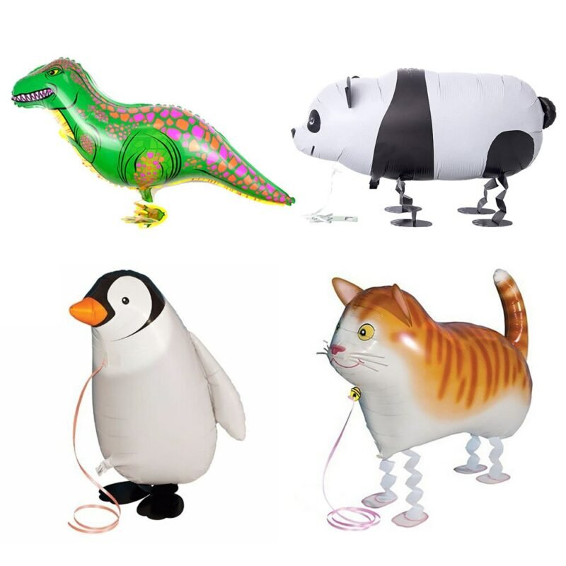 Walking Balloon Pet Cat Kids Toy Inflatable For Xmas Foil Cute Lovely Can Be Used No Extra Automatic