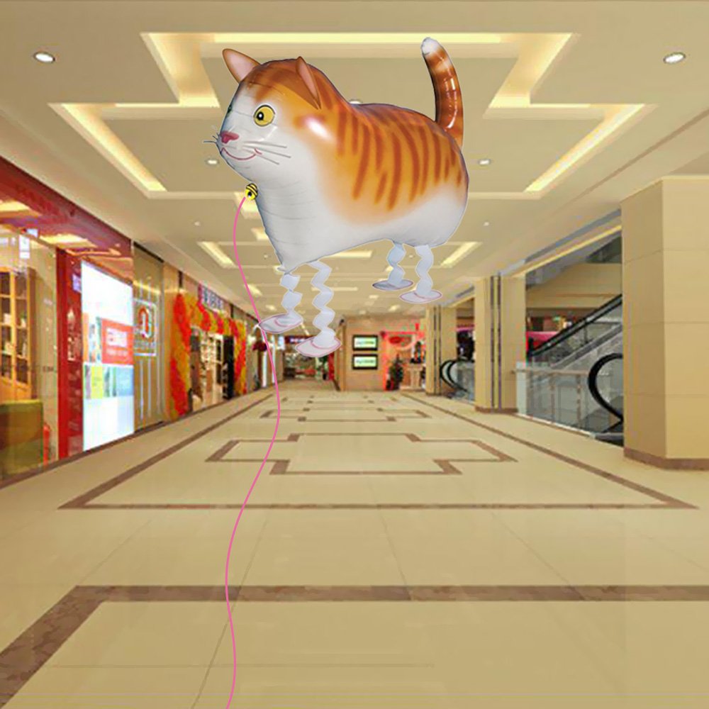 Adorable Walking Cat Inflatable Balloon Toy For Kids Perfect Xmas Gift Foil Material No Extra Tools Needed - 6