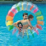 Water Toys Balls Colorful Giant 100cm Inflatable Wheel Roller Pool Float Party Beach Ball Fun For Kids Children - 3
