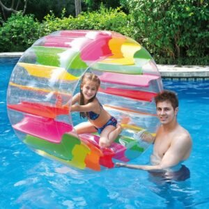 Water Toys Balls Colorful Giant 100cm Inflatable Wheel Roller Pool Float Party Beach Ball Fun For Kids Children