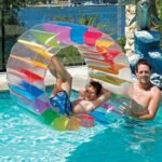 Water Toys Balls Colorful Giant 100cm Inflatable Wheel Roller Pool Float Party Beach Ball Fun For Kids Children - 5
