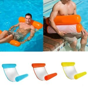 Water Hammock Recliner Inflatable Floating Swimming Mattress Sea Ring Pool Party Toy Lounge Bed For 9