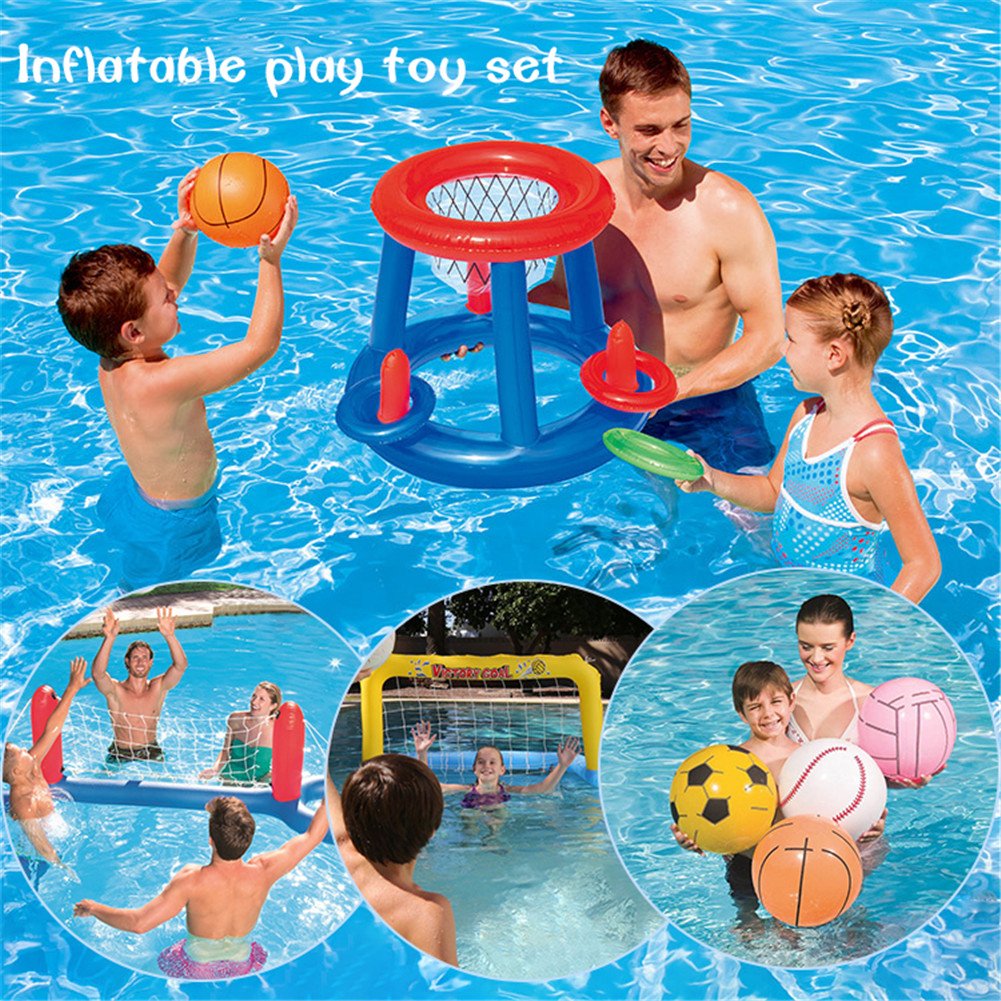 Inflatable Water Basketball Hoop Game Kids Pool Float Sport Toy Swimming Play Floating Toy For Children Fun - 5