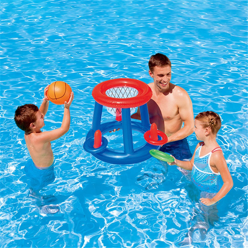 Inflatable Water Basketball Hoop Game Kids Pool Float Sport Toy Swimming Play Floating Toy For Children Fun - 7