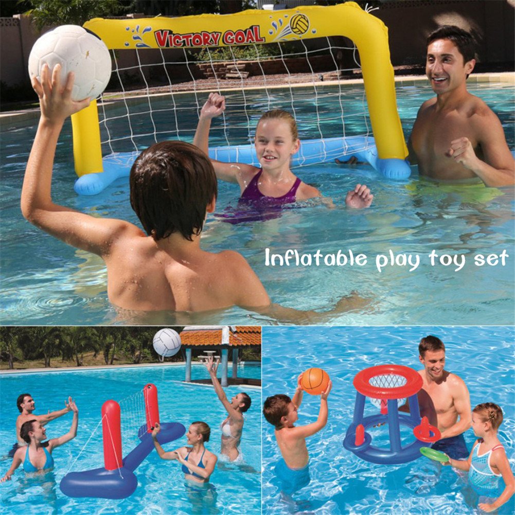 Inflatable Water Basketball Hoop Game Kids Pool Float Sport Toy Swimming Play Floating Toy For Children Fun - 10