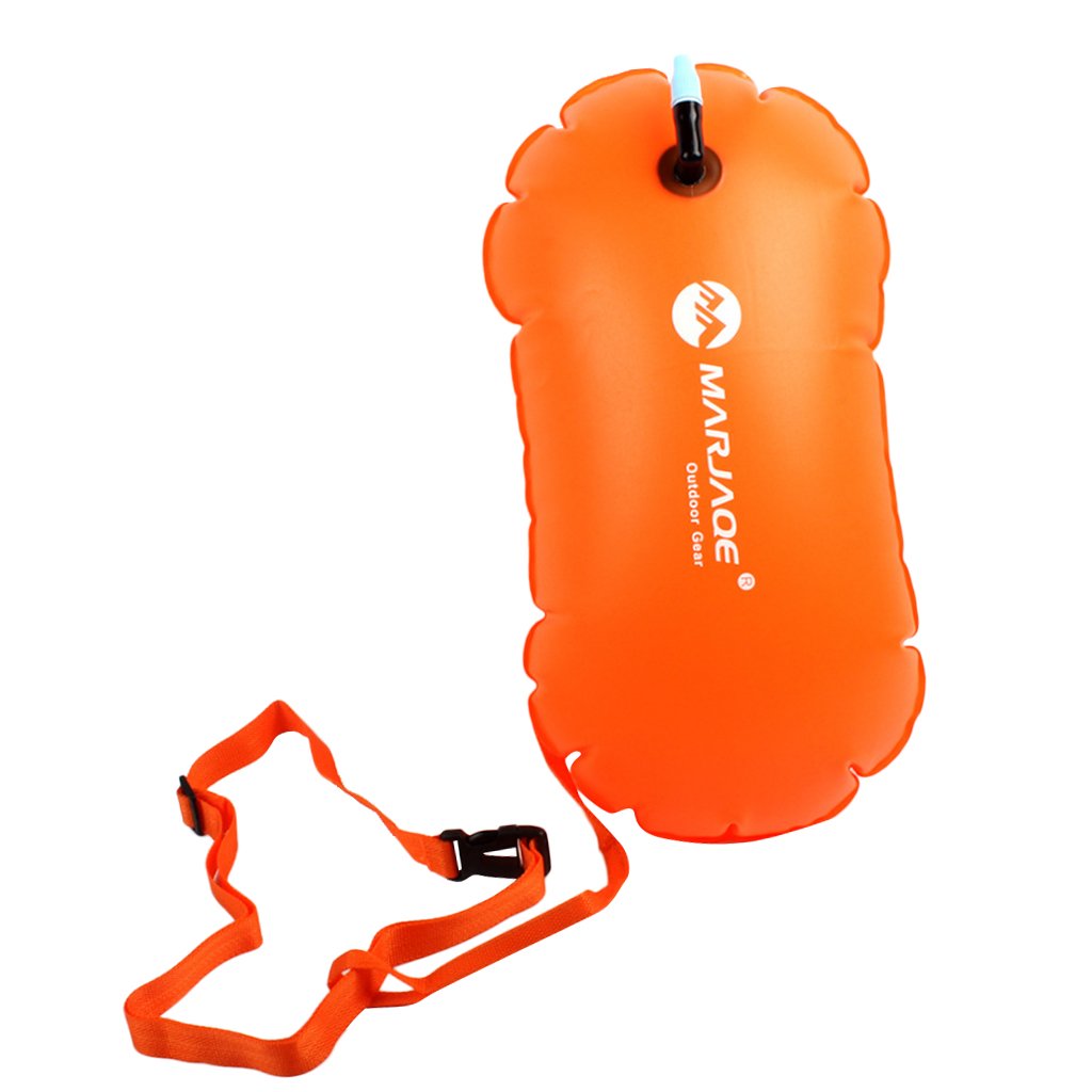 Open Sea Pool Safety Inflatable Swim Buoy Orange Water Sports Flotation Device - 4 Open Sea Pool Safety Inflatable Swim Buoy Orange Water Sports Flotation Device - 4