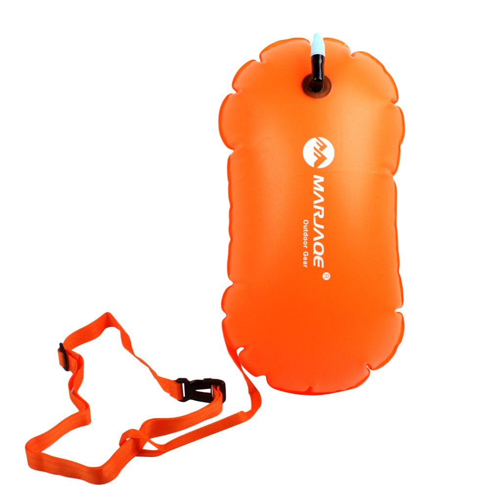 Open Sea Pool Safety Inflatable Swim Buoy Orange Water Sports Flotation Device - 2 Open Sea Pool Safety Inflatable Swim Buoy Orange Water Sports Flotation Device - 2