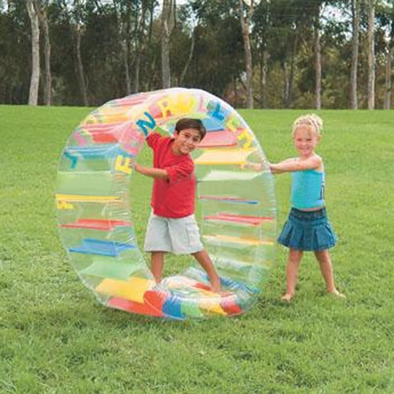 Kids Inflatable Giant Water Wheel Roller 100cm Colorful Pool Float Fun Beach Party Ball Toy - 7 Kids Inflatable Giant Water Wheel Roller 100cm Colorful Pool Float Fun Beach Party Ball Toy - 7